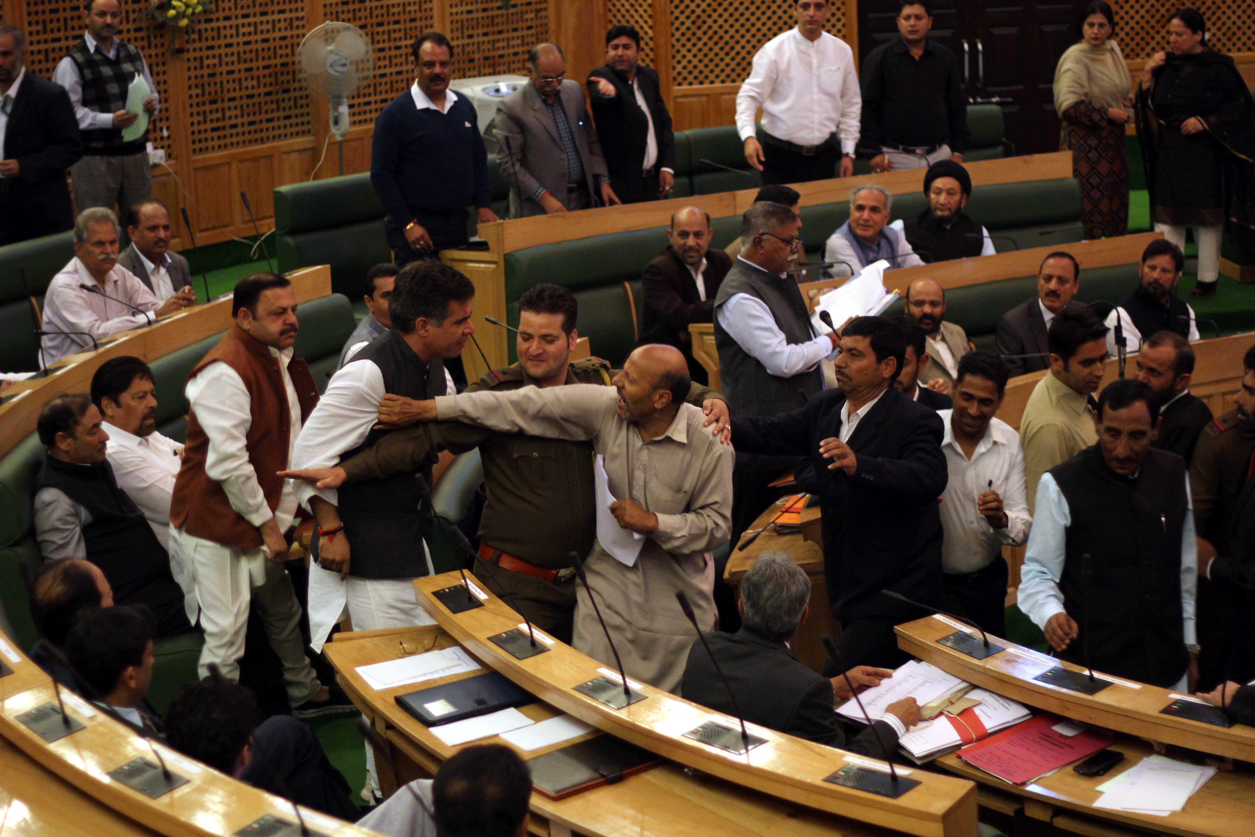 Er Rashid and MLA Raina came almost to blows in Assembly
